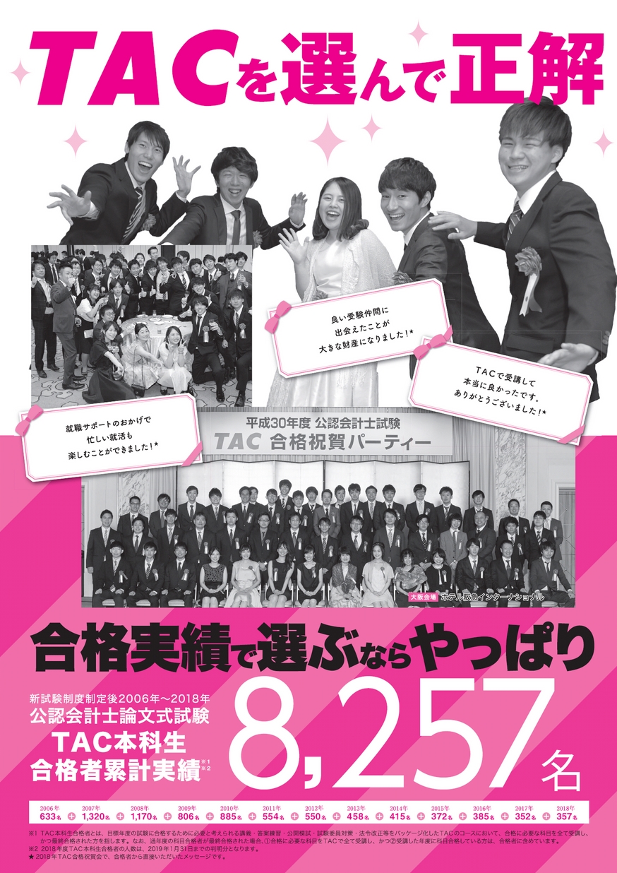 2018年会計士合格体験記〈東日本版〉